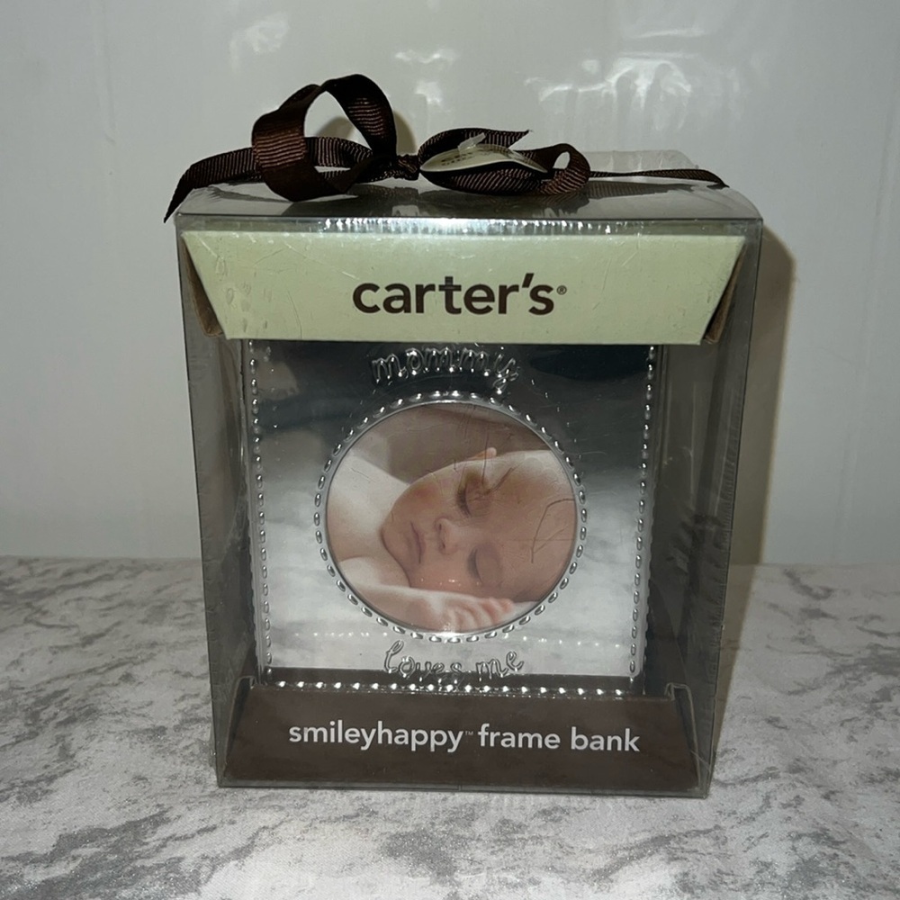 Carters Smiley Happy Frame Bank NIB - Picture 1 of 5